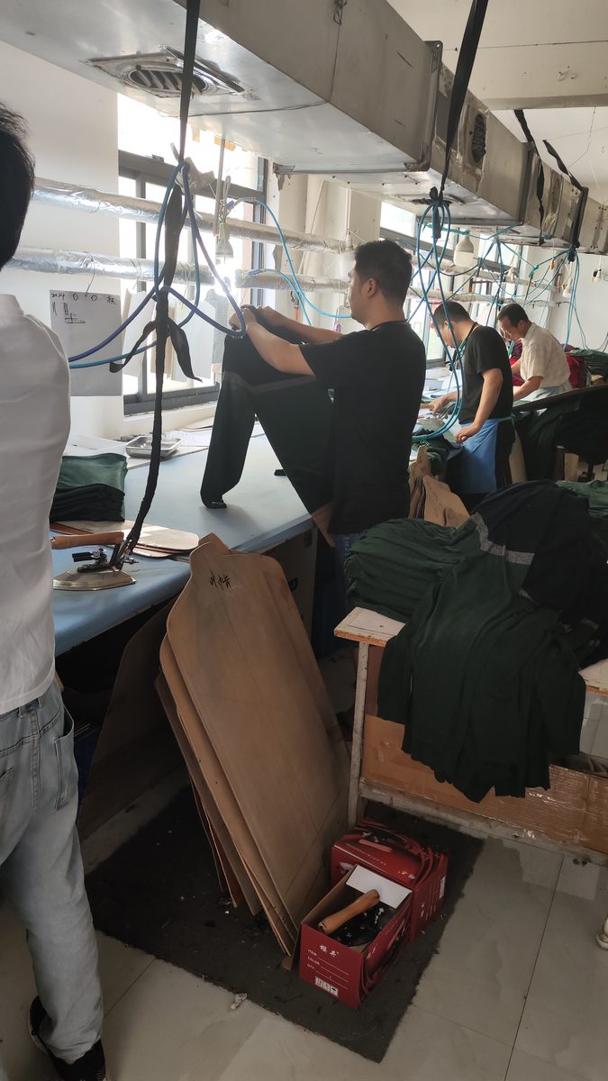 Steam ironing a finished sweater
